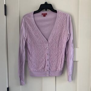 Merona Women's Light Purple Lace Cardigan